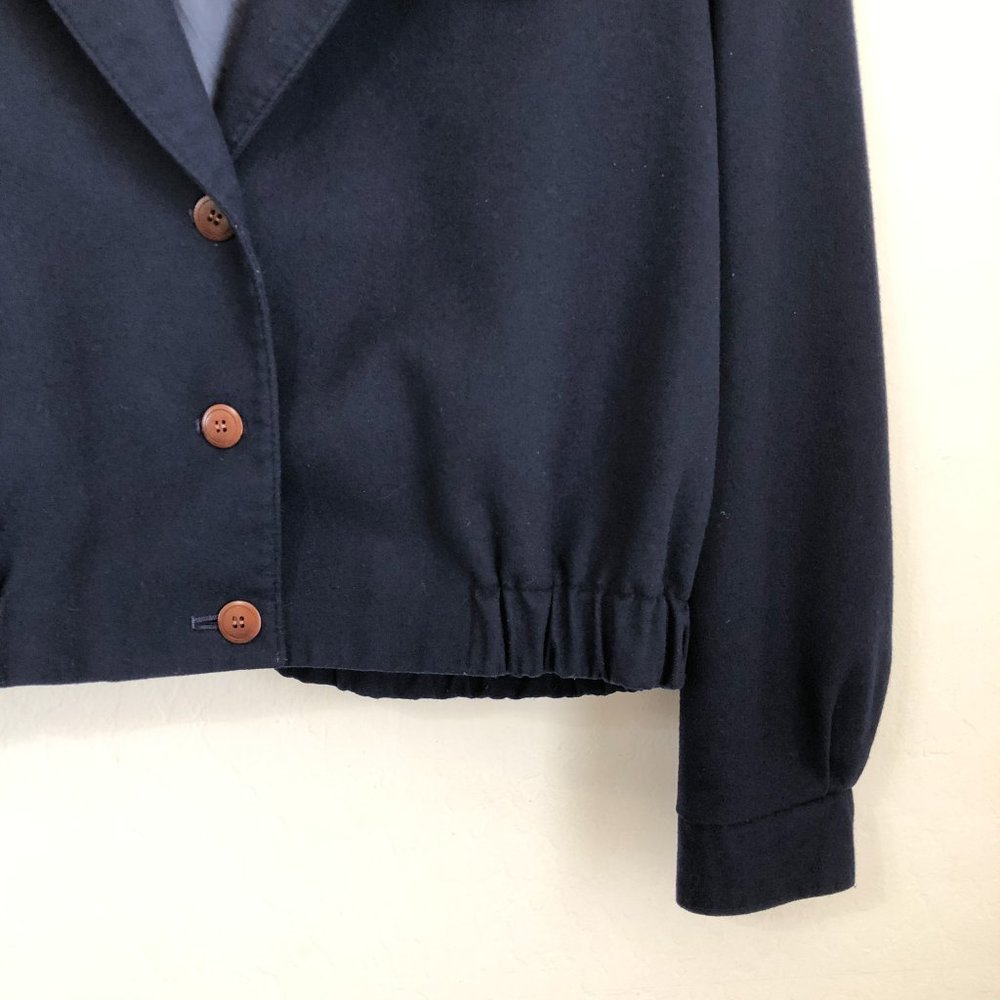 Pendleton Navy Blue Button Down Wool Jacket - image 3